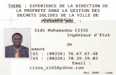 Présenté par   : Sidi Mahamadou CISSE                      Ingénieur d’Etat du Génie