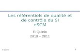 Les référentiels de qualité et de contrôle du SI eSCM