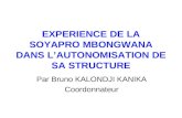 EXPERIENCE DE LA SOYAPRO MBONGWANA DANS L’AUTONOMISATION DE SA STRUCTURE