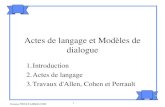 Actes de langage et Modèles de dialogue