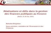 Réalisations et défis dans la gestion des finances publiques au Kosovo (Miami, 21-25 mai, 2007)