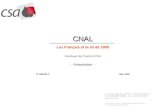 CNAL Les Français et la loi de 1905 Sondage de l’Institut CSA -  Présentation  -