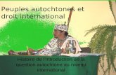 Peuples autochtones et droit international