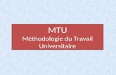 MTU Méthodologie du Travail Universitaire