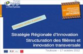Stratégie Régionale d’Innovation   Structuration des filières et innovation transversale