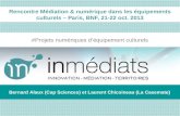 Rencontre Médiation & numérique dans les équipements culturels – Paris, BNF, 21-22 oct. 2013