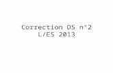 Correction DS n°2 L/ES 2013