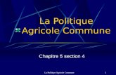 La Politique Agricole Commune