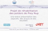 Projet de réhabilitation des polders de Prey Nup