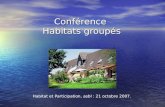 Conférence   Habitats groupés