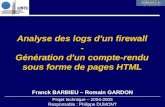 Analyse des logs d'un firewall - Génération d'un compte-rendu sous forme de pages HTML