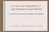 Le sacre de Napoléon 1 er par Jacques-Louis David
