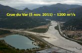 Crue du Var (5 nov. 2011) –  1200  m 3 /s
