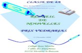 CLASSE DE 4A RECUEIL  DE  NOUVELLES PRIX VEDRARIAS