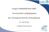Projet THERMOPTIM-UNIT  reconception pédagogique  de l’enseignement de l’énergétique