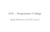EPS _ Programme Collège
