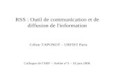 RSS : Outil de communication et de diffusion de l'information