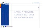 APPEL  À  PROJETS  LEADER 2007-2013 EN RHÔNE-ALPES