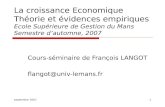 Cours-séminaire de François LANGOT flangot@univ-lemans.fr