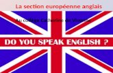 La section européenne anglais