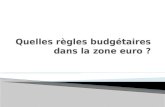 Quelles règles budgétaires dans la zone euro ?