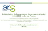 Présentation de la campagne de contractualisation 2013-2018 en Ile-de-France