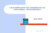 L’Euroréférentiel des compétences en information - documentation