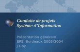Conduite de projets  Système d’Information