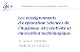 Les enseignements d’exploration Sciences de l’Ingénieur et Créativité et Innovation technologique