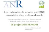 Les recherches financées par l’ANR en matière d’agriculture durable