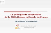 La politique de coopération  de la Bibliothèque nationale de France