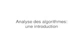 Analyse des algorithmes: une introduction