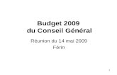 Budget 2009  du Conseil Général