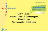 Défi des  Familles à Energie Positive Seconde Edition