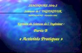SEMINAIRE Série S Sciences de l ’INGENIEUR REMIREMONT - Novembre 2002
