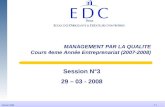 MANAGEMENT PAR LA QUALITE Cours 4eme Année Entreprenariat (2007-2008)