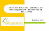 Vers un nouveau contrat de développement territorial  2015-2020