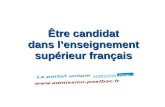 Être candidat  dans l’enseignement  supérieur français