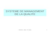 SYSTEME DE MANAGEMENT DE LA QUALITE