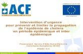 Financement  Service d’Aide Humanitaire à la Commission Européenne (ECHO) PHASE I & II