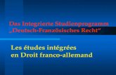 Les études intégrées  en Droit franco-allemand
