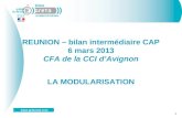 REUNION – bilan intermédiaire CAP 6 mars 2013 CFA de la CCI d’Avignon
