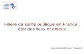 Filière de santé publique en France : état des lieux et enjeux