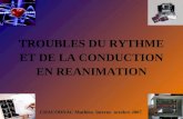 TROUBLES DU RYTHME ET DE LA CONDUCTION EN REANIMATION