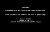 2006-2007 Enseignement de M1 « Physiologie des épitheliums »