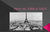 Paris de 1900 à 1925