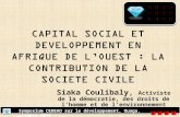 CAPITAL SOCIAL ET DEVELOPPEMENT EN AFRIQUE DE L’OUEST : LA CONTRIBUTION DE LA SOCIETE CIVILE