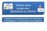 TRAAM 2014 Académies  BESANÇON et CRETEIL