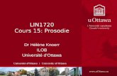 LIN1720 Cours 15: Prosodie