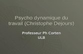 Psycho dynamique du travail (Christophe Dejours)